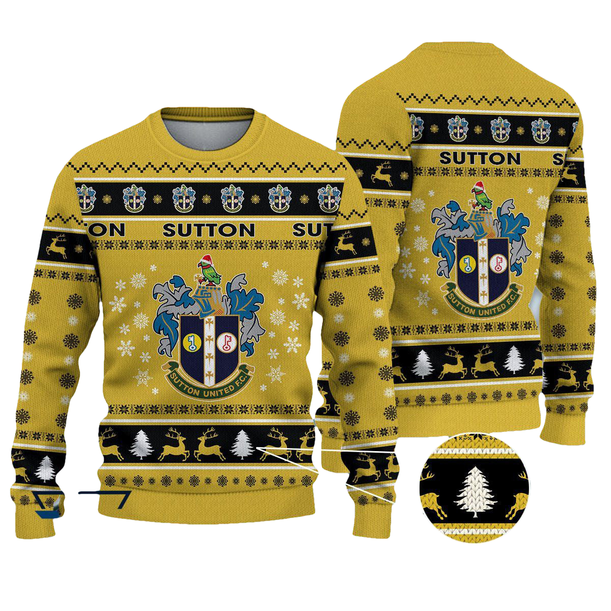 Sutton United Christmas Ugly Sweater - Moonbestprint