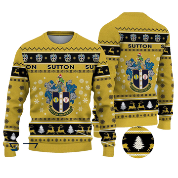Sutton United Christmas Ugly Sweater - Moonbestprint