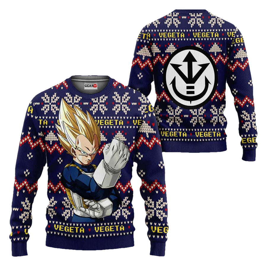 Super Saiyan Vegeta Ugly Christmas Sweater - Moonbestprint