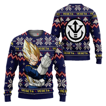 Super Saiyan Vegeta Ugly Christmas Sweater - Moonbestprint