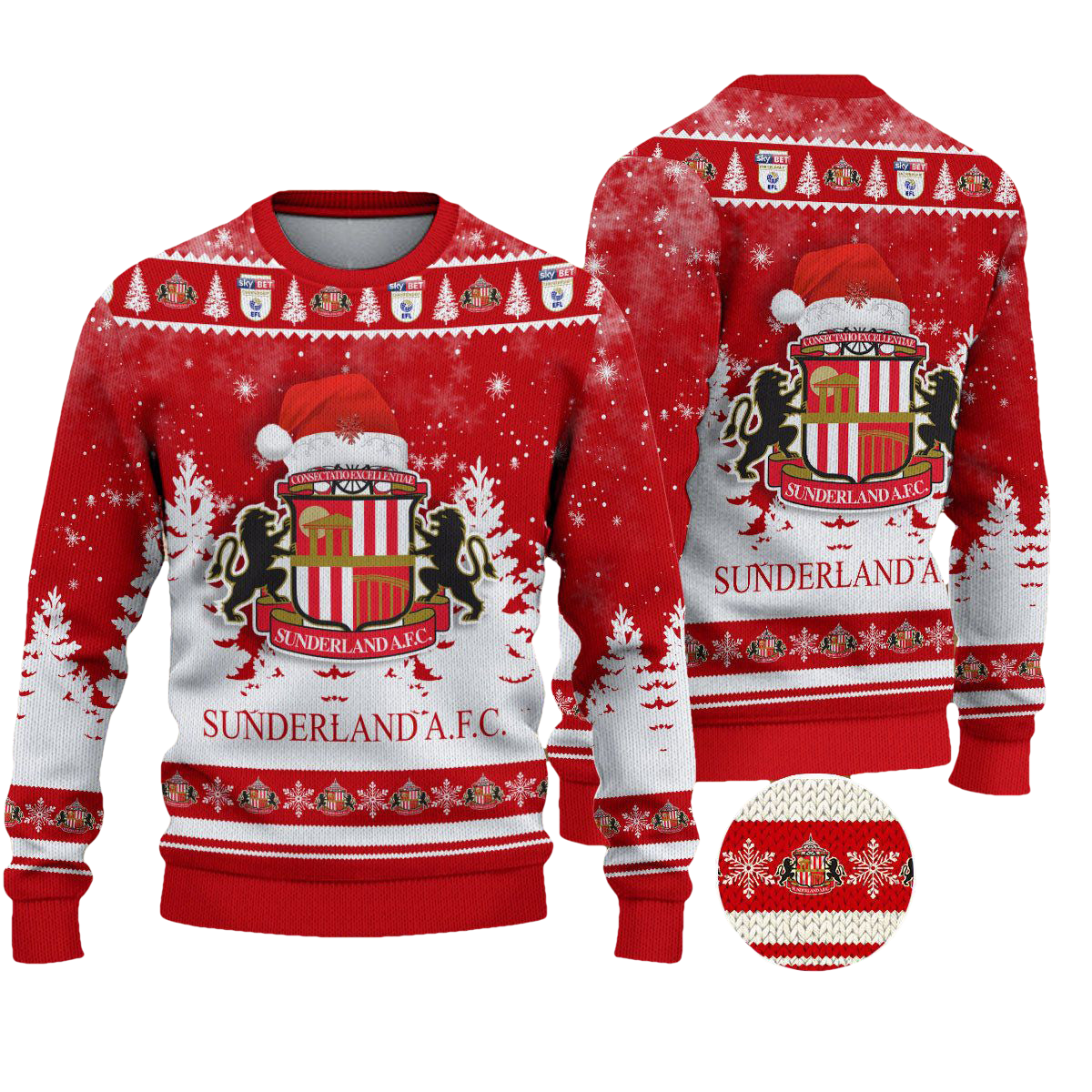 Sunderland Football Ugly Christmas Sweater Jumper - Moonbestprint