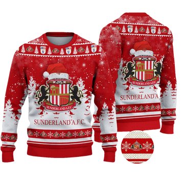 Sunderland Football Ugly Christmas Sweater Jumper - Moonbestprint