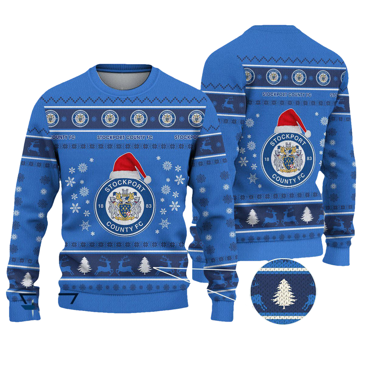 Stockport County Christmas Ugly Sweater - Moonbestprint