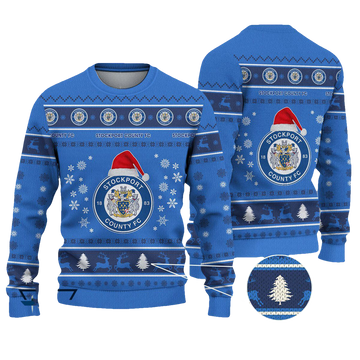 Stockport County Christmas Ugly Sweater - Moonbestprint