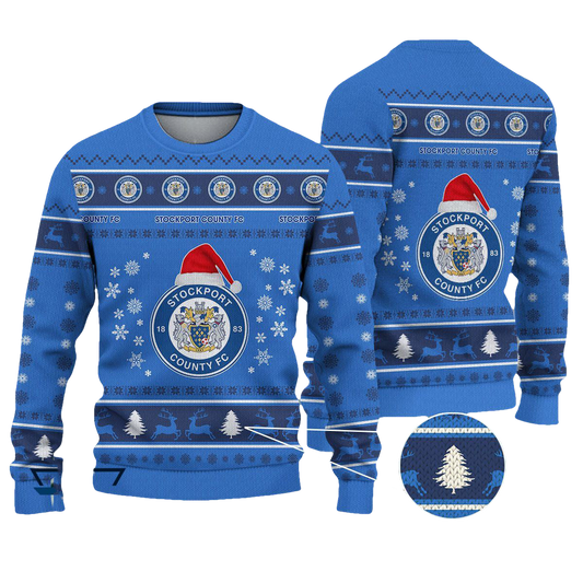 Stockport County Christmas Ugly Sweater - Moonbestprint