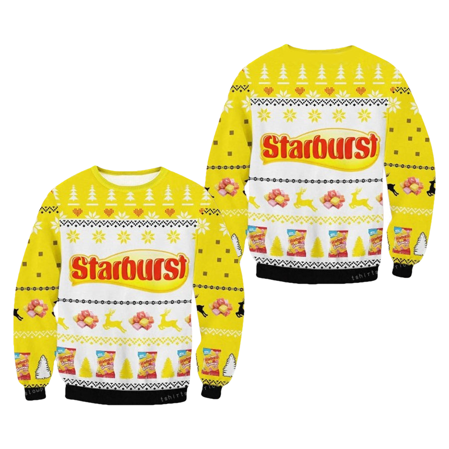 Starburst Candy Ugly Christmas Sweater - Moonbestprint