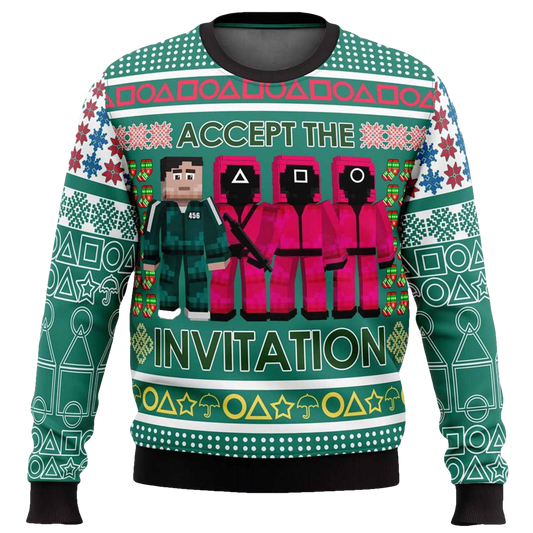 Squid Game Invitation Ugly Christmas Sweater - Moonbestprint