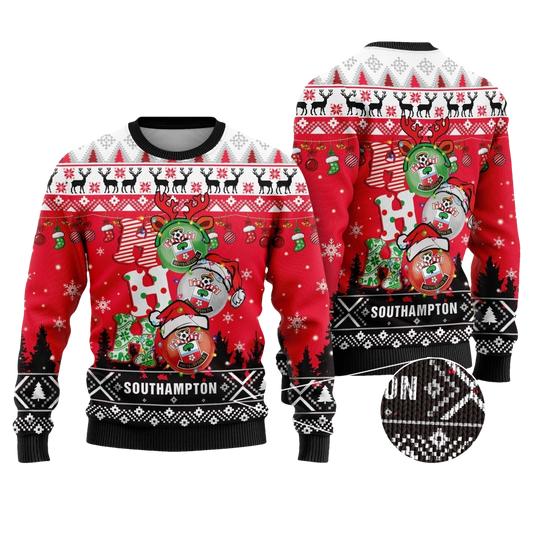 Southampton Football Ho Ho Ho Ugly Christmas Sweater - Moonbestprint