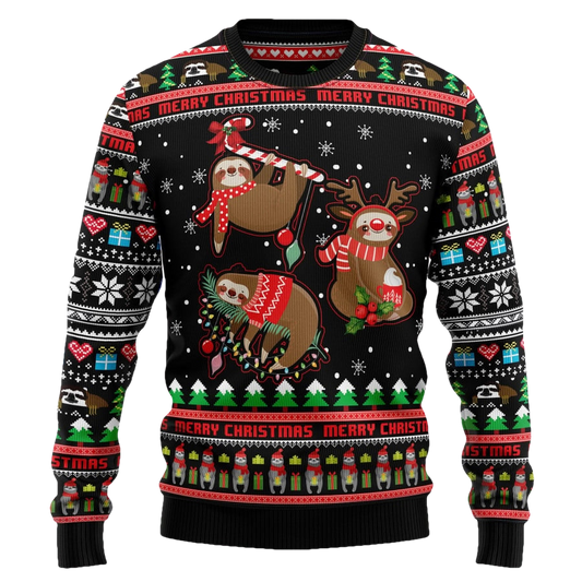 Sloth Merry Christmas Ugly Sweater - Moonbestprint