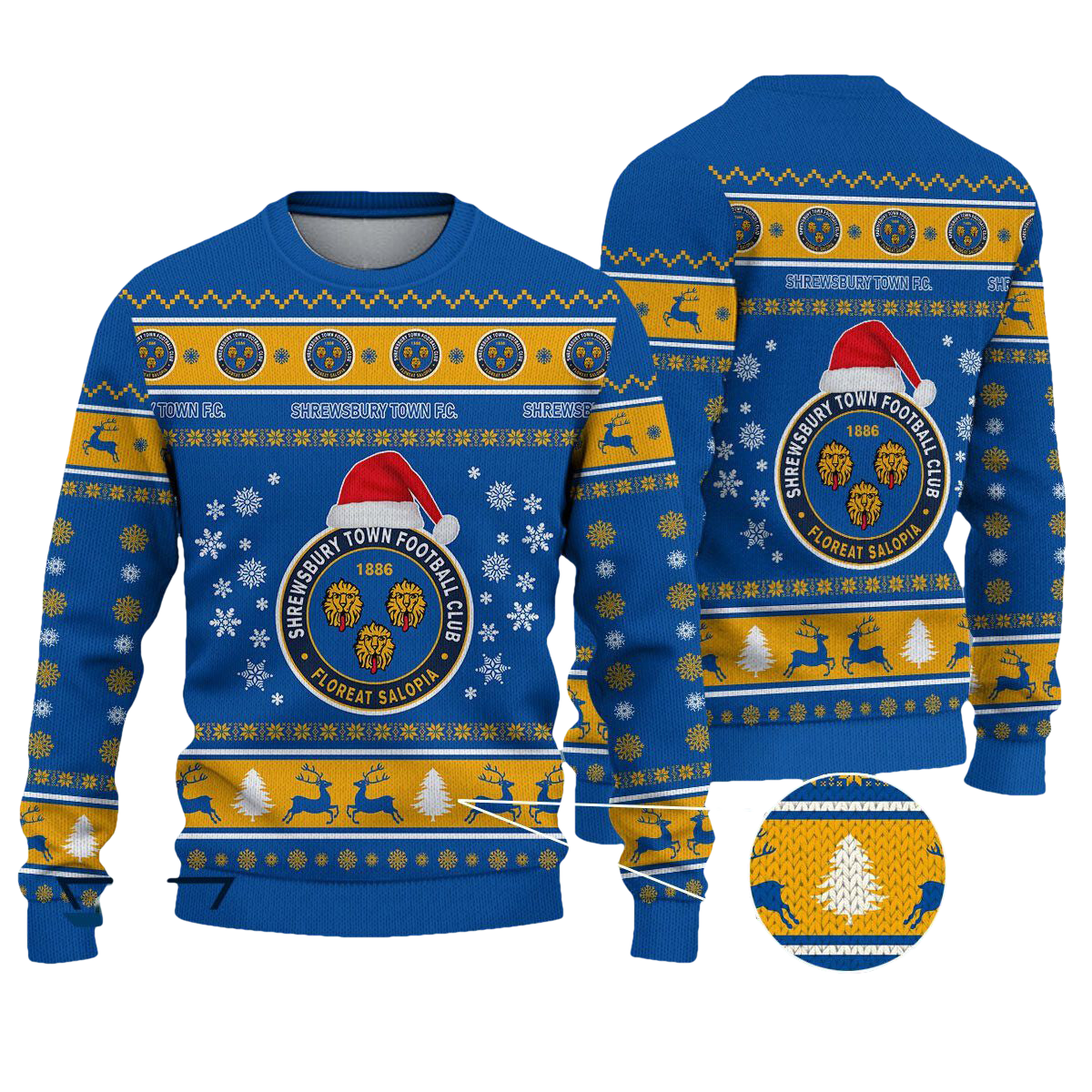 Shrewsbury Town Christmas Ugly Sweater - Moonbestprint