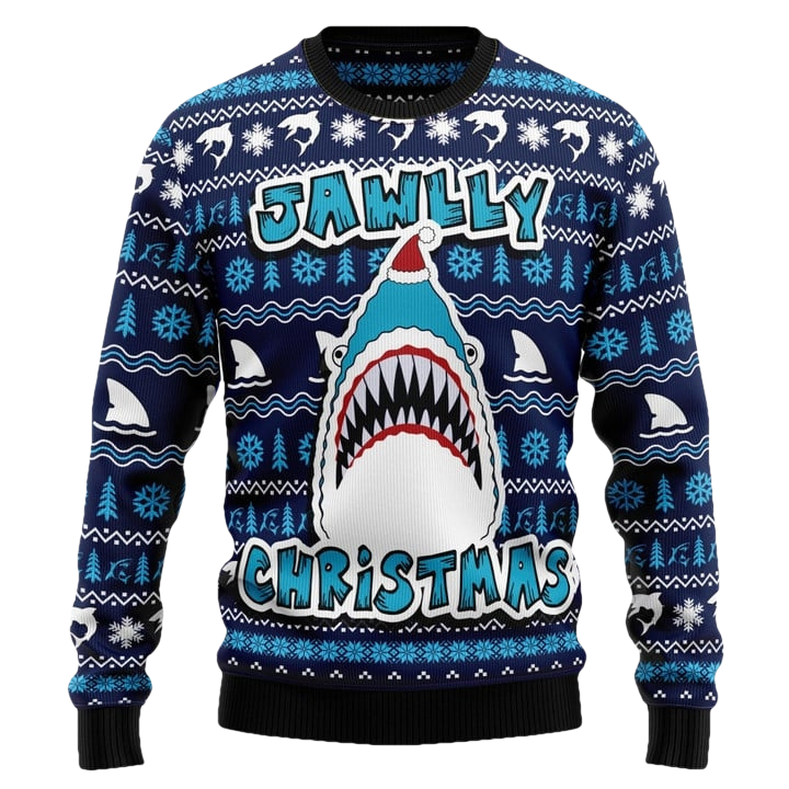 Shark Jawlly Christmas Ugly Sweater - Moonbestprint