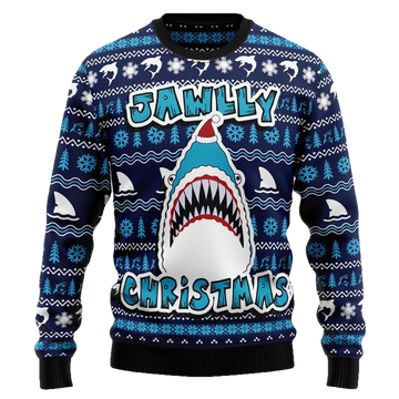 Shark Jawlly Christmas Ugly Sweater - Moonbestprint