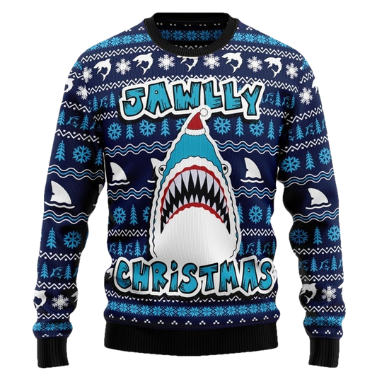 Shark Jawlly Christmas Ugly Sweater - Moonbestprint