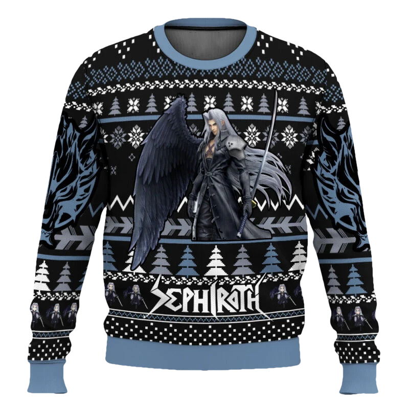 Sephiroth Final Fantasy Ugly Christmas Sweater - Moonbestprint