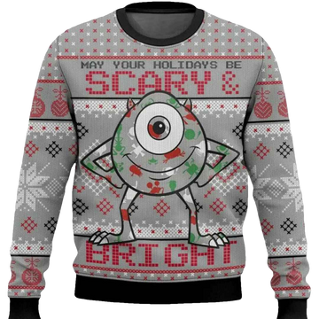 Scary And Bright Monsters Ugly Christmas Sweater - Moonbestprint
