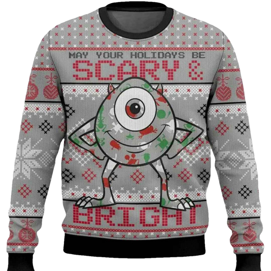 Scary And Bright Monsters Ugly Christmas Sweater - Moonbestprint