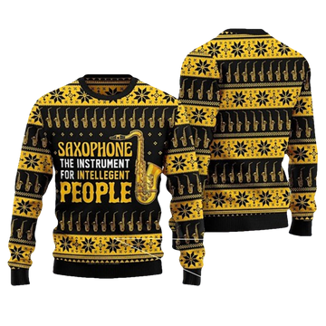 Saxophone Ugly Christmas Sweater - Moonbestprint