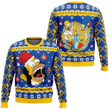 Santa Homer The Simpsons Ugly Christmas Sweater - Moonbestprint