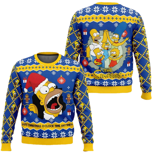 Santa Homer The Simpsons Ugly Christmas Sweater - Moonbestprint