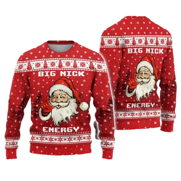 Santa Claus Big Nick Energy Ugly Christmas Sweater - Moonbestprint