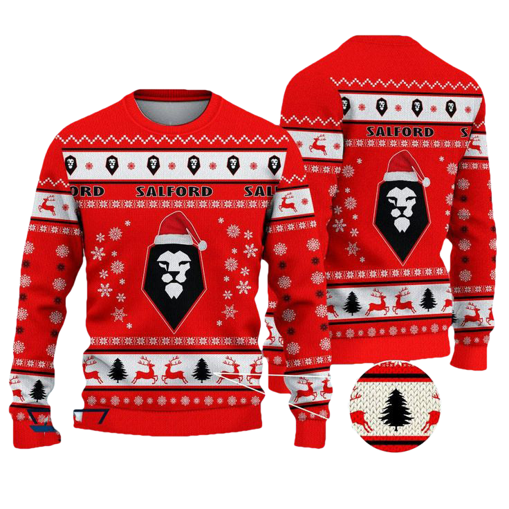 Salford City Football Christmas Ugly Sweater - Moonbestprint