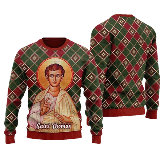 Saint Thomas The Apostle Ugly Christmas Sweater - Moonbestprint