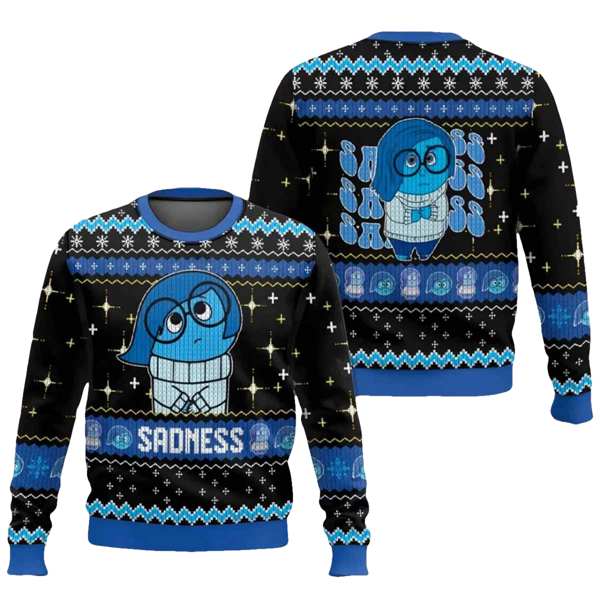 Sadness Inside Out Ugly Christmas Sweater - Moonbestprint