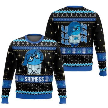 Sadness Inside Out Ugly Christmas Sweater - Moonbestprint