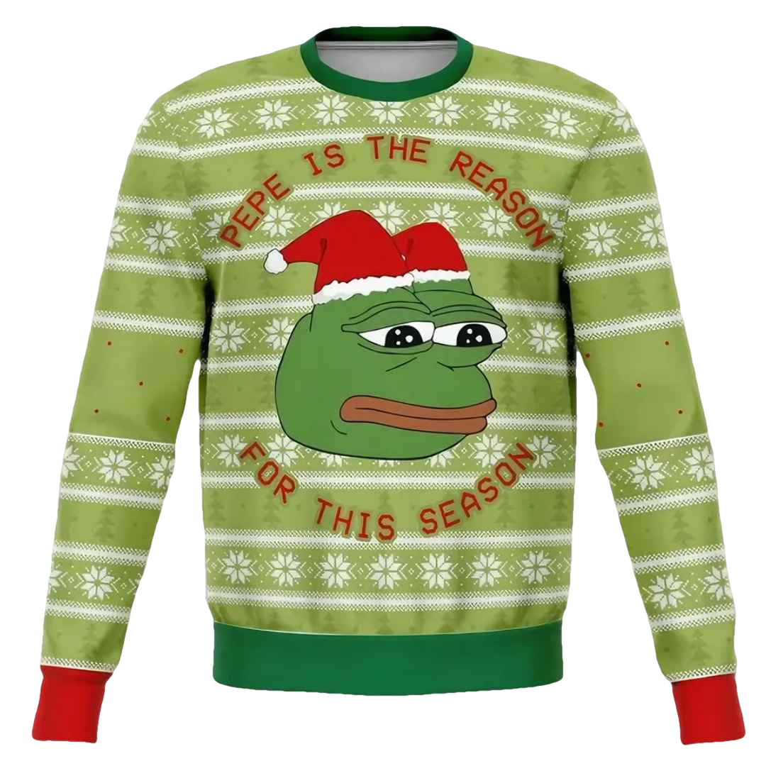 Sad Pepe The Frog Meme Ugly Christmas Sweater - Moonbestprint