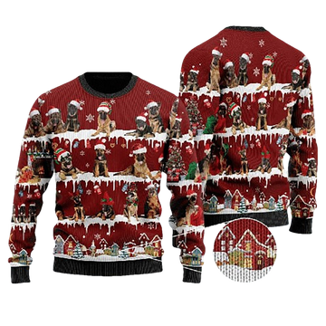 Rottweiler Ugly Christmas Sweater - Moonbestprint