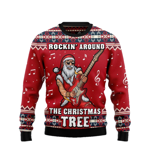 Rockin Around the Christmas Tree Ugly Sweater - Moonbestprint