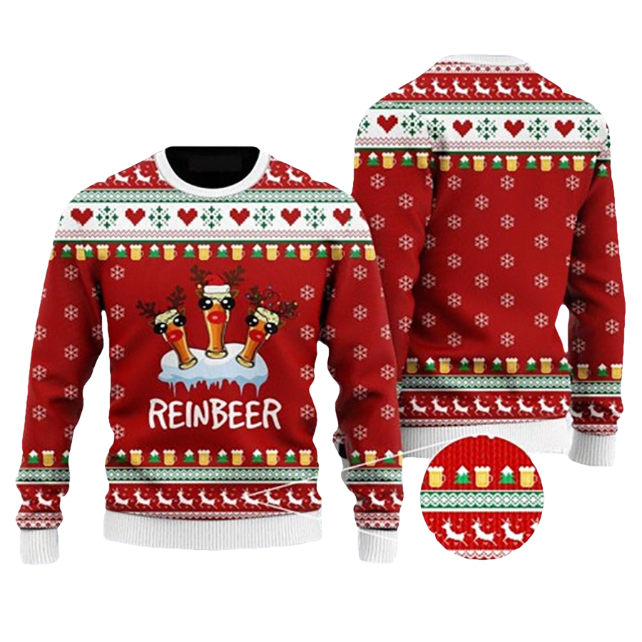 Reinbeer Ugly Christmas Sweater - Moonbestprint