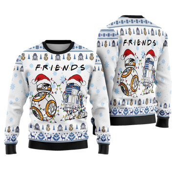 R2-D2 and BB-8 Star Wars Ugly Christmas Sweater - Moonbestprint