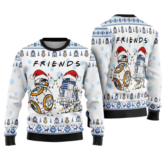 R2-D2 and BB-8 Star Wars Ugly Christmas Sweater - Moonbestprint
