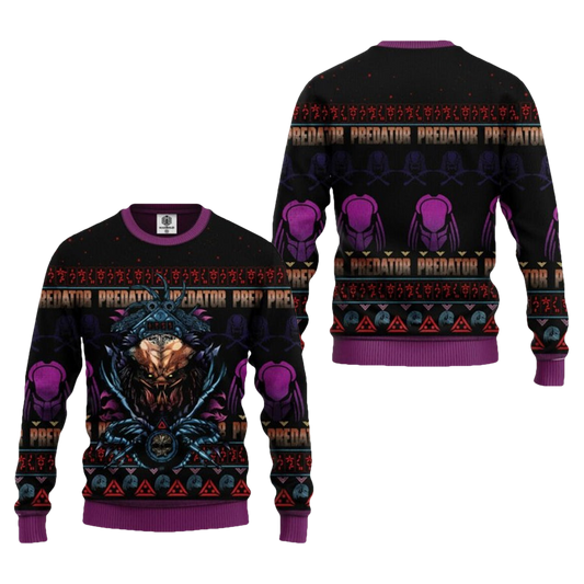 Predator X Ugly Christmas Sweater - Moonbestprint
