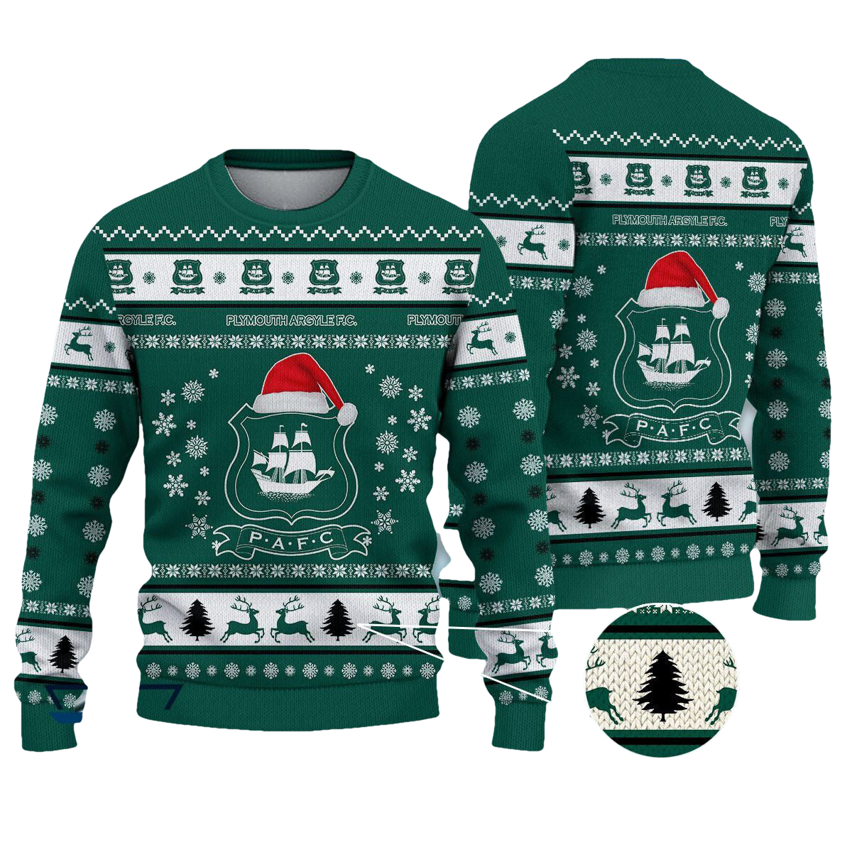 Plymouth Argyle Ugly Christmas Sweater - Moonbestprint