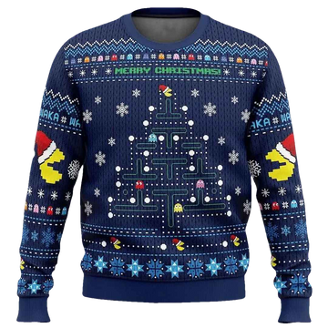 Pac Man Game Ugly Christmas Sweater - Moonbestprint