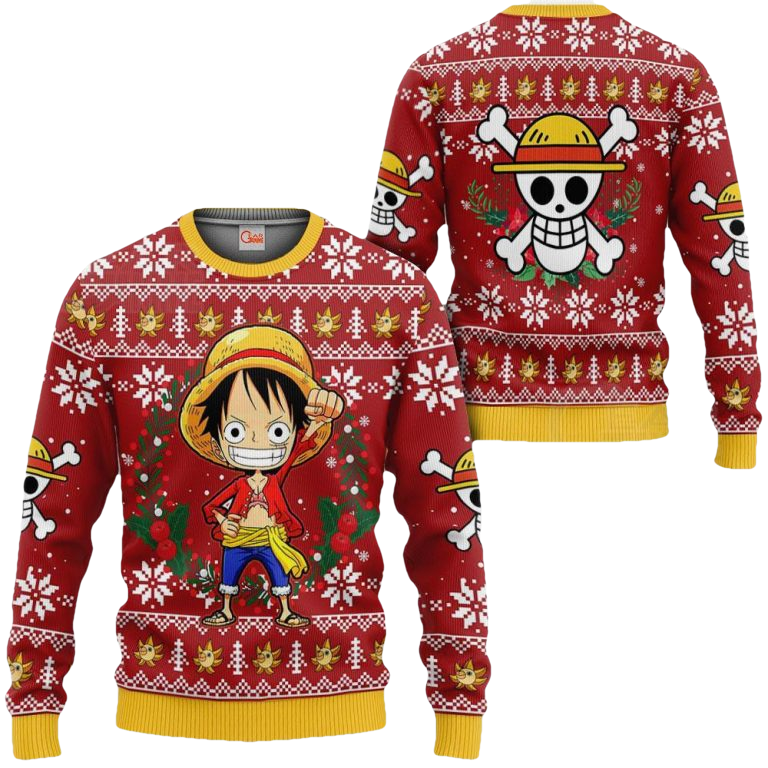 One Piece Luffy Ugly Christmas Sweater - Moonbestprint