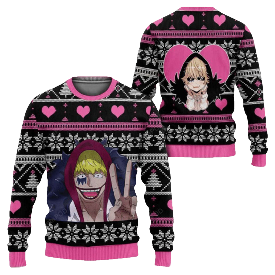 One Piece Donquixote Doflamingo Ugly Christmas Sweater - Moonbestprint