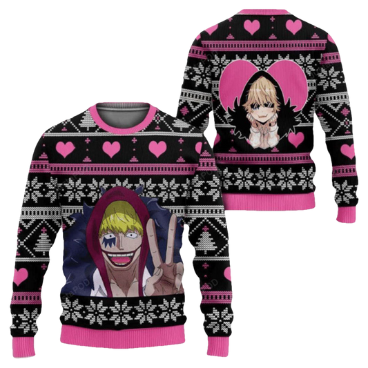 One Piece Donquixote Doflamingo Ugly Christmas Sweater - Moonbestprint