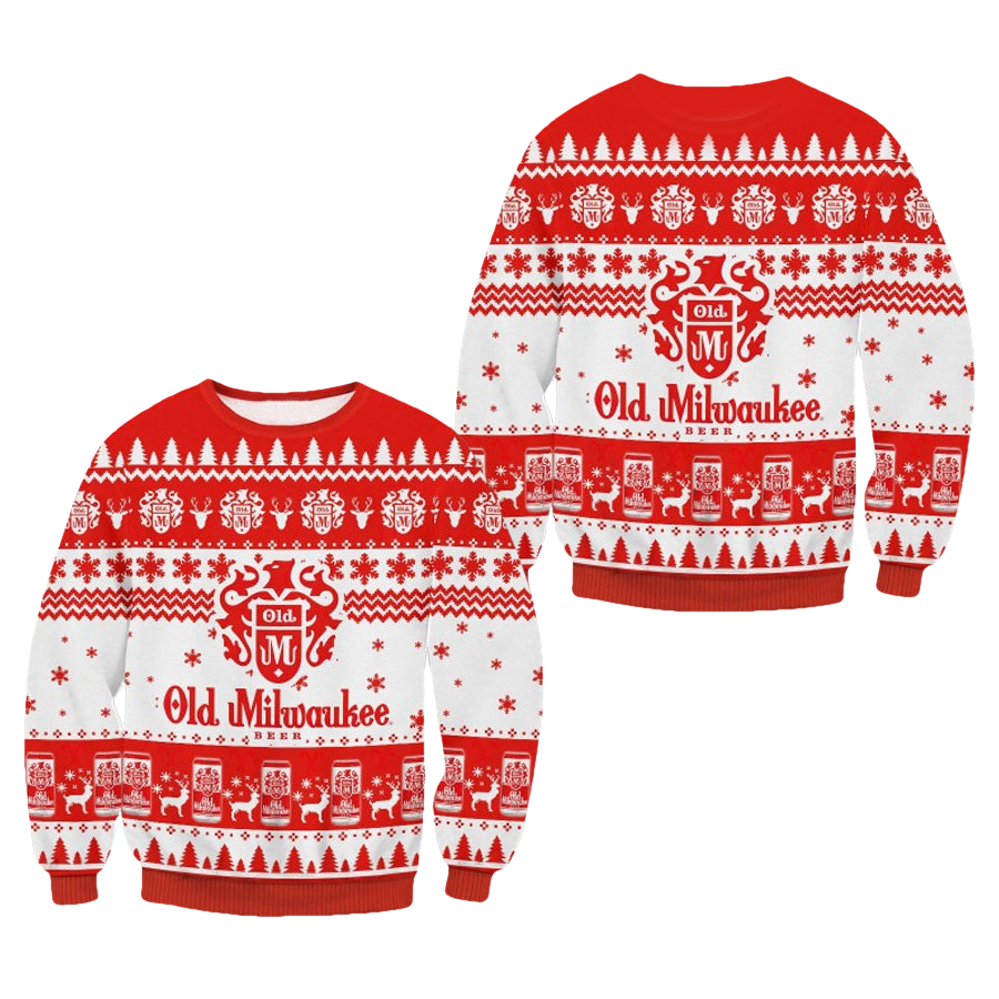 Old Milwaukee Beer Ugly Christmas Sweater - Moonbestprint