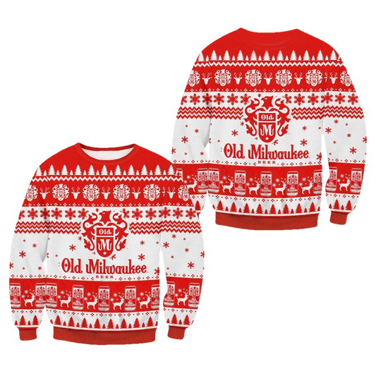 Old Milwaukee Beer Ugly Christmas Sweater - Moonbestprint