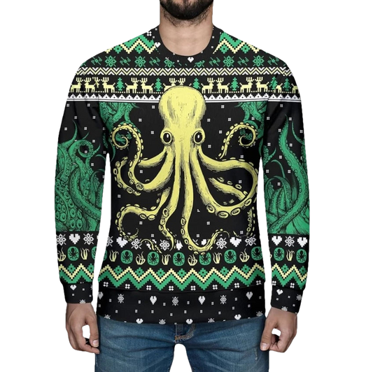 Octopus Xmas Christmas Ugly Sweater - Moonbestprint