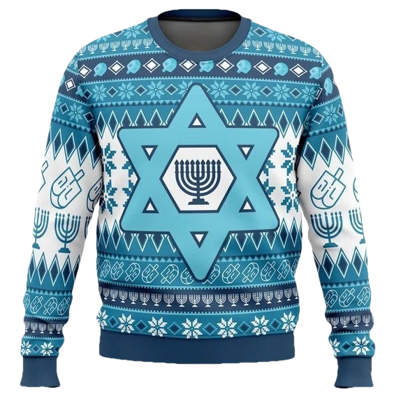 Nysekai Hanukkah Ugly Christmas Sweater - Moonbestprint