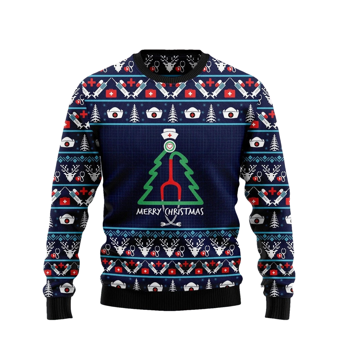 Nurse Christmas Tree Ugly Christmas Sweater - Moonbestprint