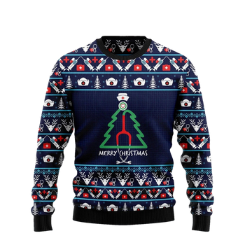 Nurse Christmas Tree Ugly Christmas Sweater - Moonbestprint