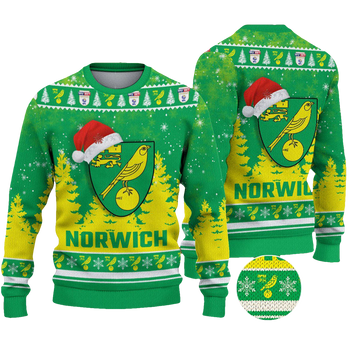 Norwich City Ugly Christmas Sweater Jumper - Moonbestprint