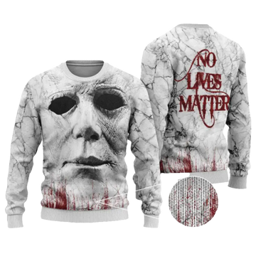 No Lives Matter Michael Myers Ugly Christmas Sweater - Moonbestprint