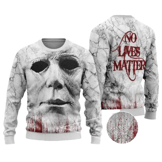No Lives Matter Michael Myers Ugly Christmas Sweater - Moonbestprint