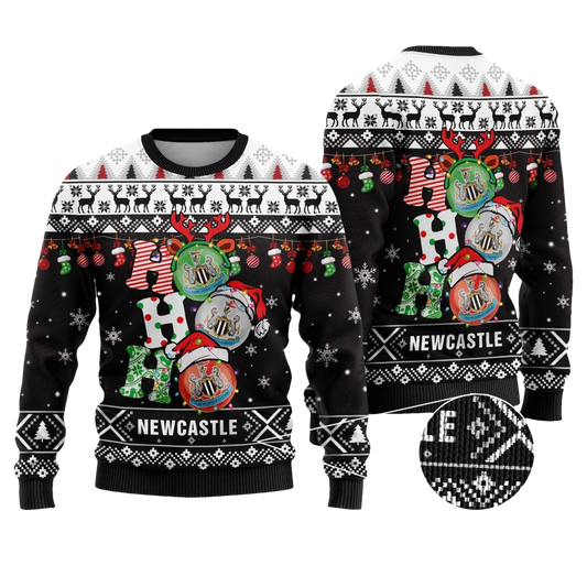 Newcastle United Ho Ho Ho Ugly Christmas Sweater - Moonbestprint